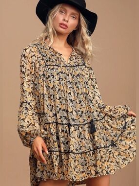 Free People Swinging Printed Mini Dress
